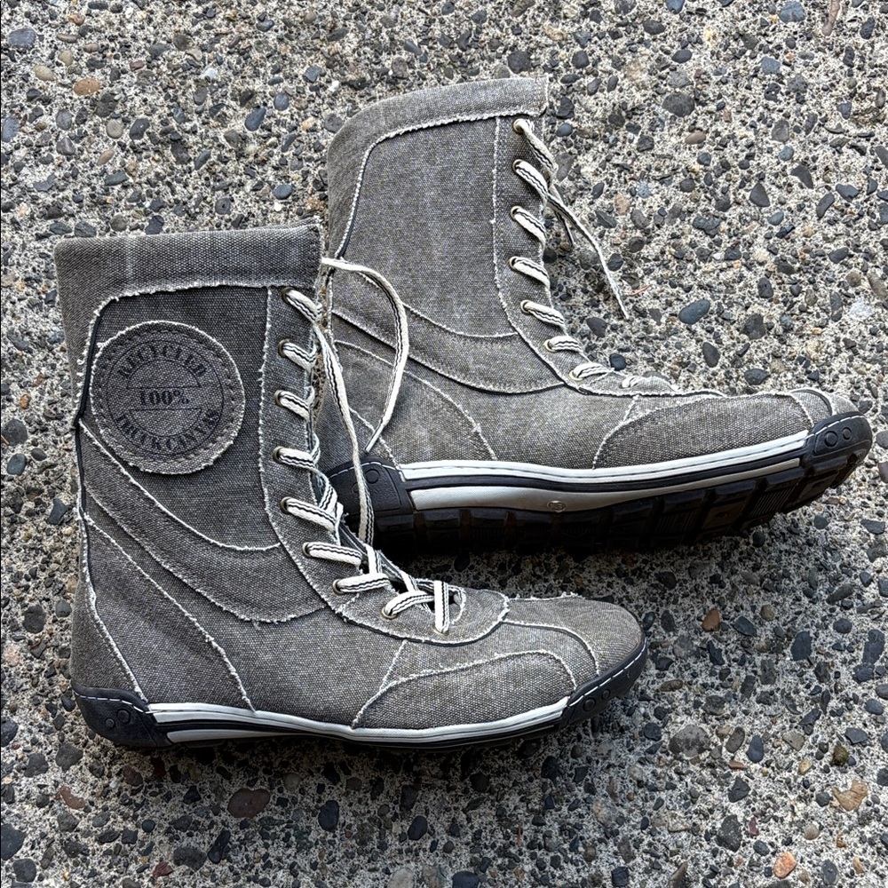 Gray High-Top Men's Sneakers